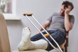 Injured Leg In A Hospital