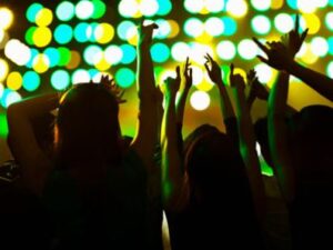 People dancing in a nightclub