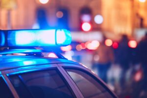 Police attend the scene of an accident.