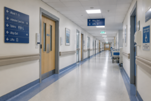 A corridor in a hospital